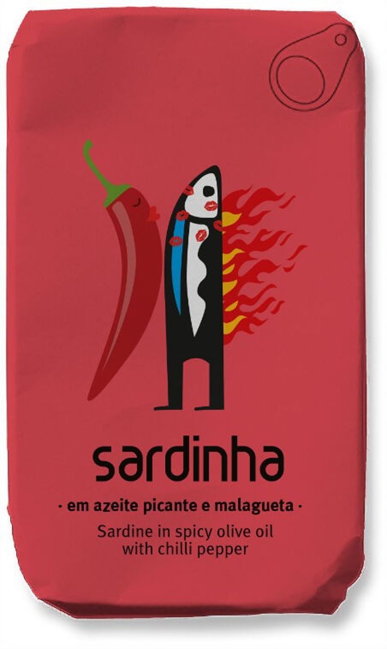 Sardinha sardinės aštriame alyvuogių aliejuje su aitriaisiais pipirais, 120 g